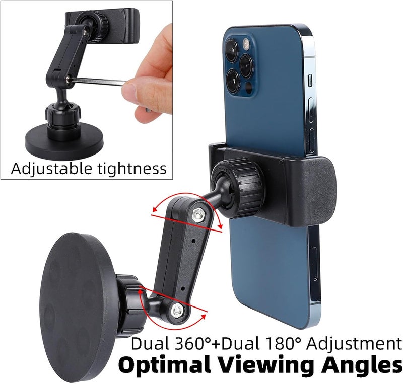 FPN Gym Magnetic Phone Holder Mount Attach to Metal Surface, 360° Rotatable Heavy Duty Magnet Phone Mount for Gym Workout Record, Compatible with iPhone, Samsung, All Cell Phone - Image 3